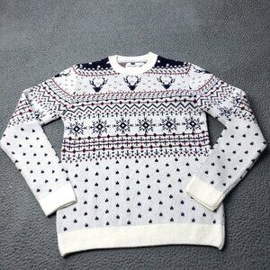 TOPMAN Acrylic Sweater Multicolor Mens S Small